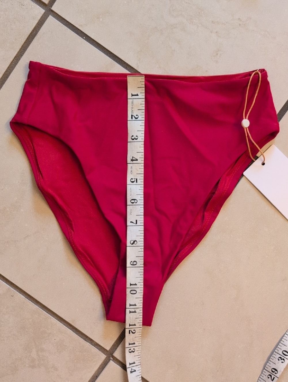 NWT Quince Bikini Set Top & Italian High-rise High-leg Bottom Cherry Red Size S - Picture 11 of 15